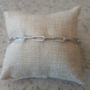 Sterling Silver Paperclip Link Bracelet
